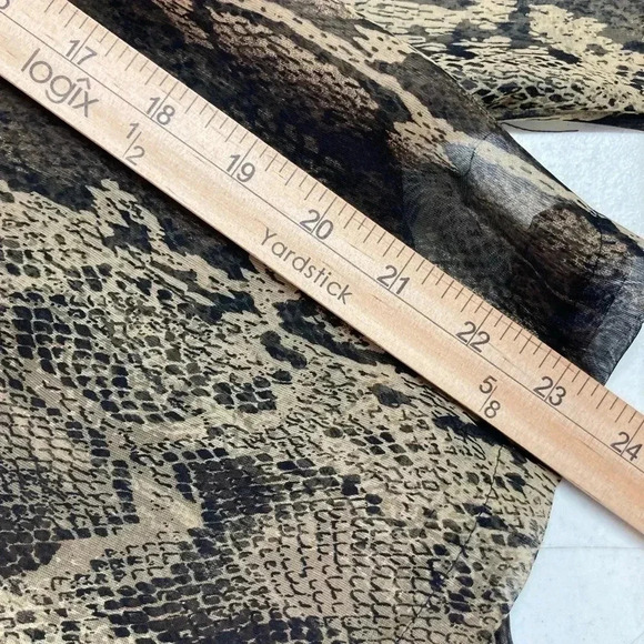 Show Me Your Mumu Dress Python Snake Sheer Black Vneck Dress Size Medium - Picture 10 of 11